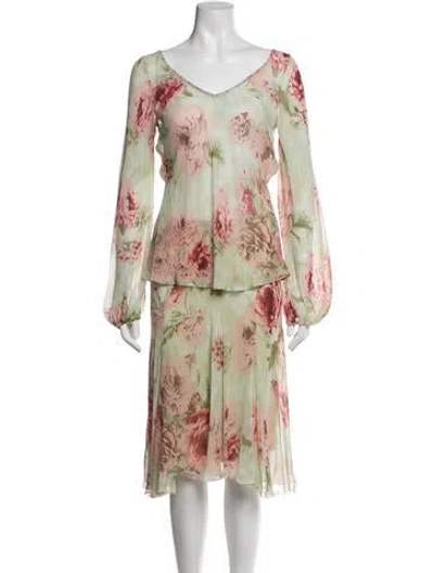 Pre-owned Blumarine Vintage 2000's Skirt Set In Green