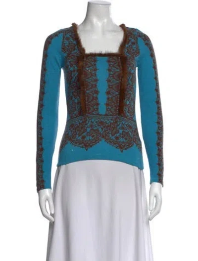 Pre-owned Blumarine Vintage 2000's Sweater In Blue
