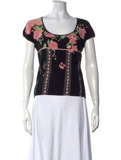 Pre-owned Blumarine Vintage 2000's Top In Black/pink
