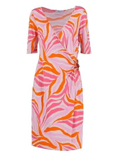 Pre-owned Blumarine Vintage Abstract-pattern Midi Dress