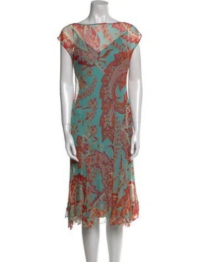 Pre-owned Blumarine Vintage Knee-length Dress In Blue