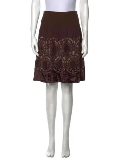 Pre-owned Blumarine Vintage Knee-length Skirt In Brown