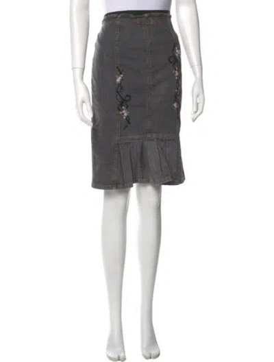 Pre-owned Blumarine Vintage Knee-length Skirt In Gray