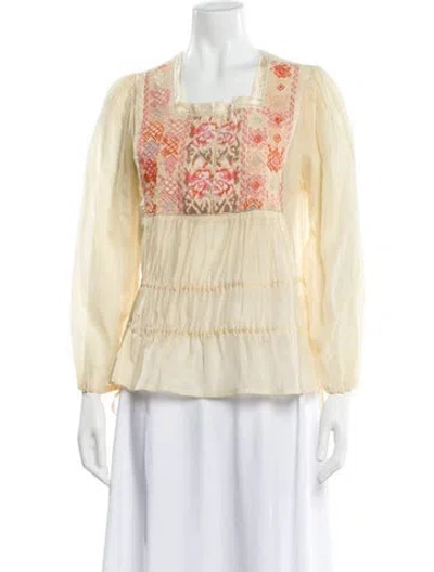 Pre-owned Blumarine Vintage Late 1990's - Early 2000's Blouse In Yellow