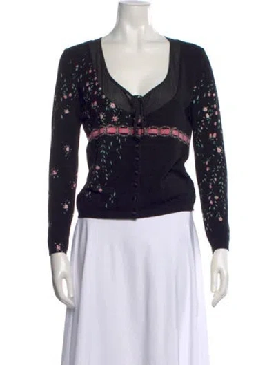 Pre-owned Blumarine Vintage Late 1990's - Early 2000's Button-up Top In Black