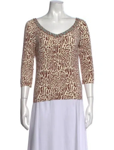 Pre-owned Blumarine Vintage Late 1990's - Early 2000's Top In Brown