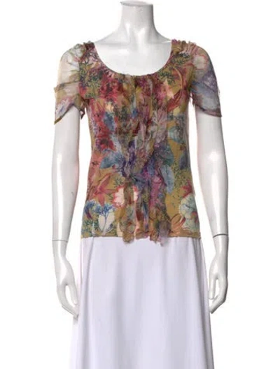 Pre-owned Blumarine Vintage Late 1990's - Early 2000's Top In Neutrals