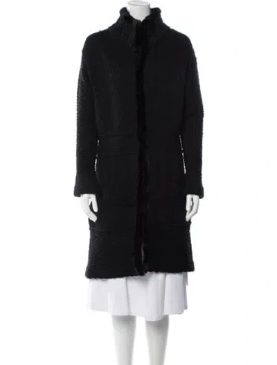 Pre-owned Blumarine Vintage Late 2000's - Early 2010's Fur Coat In Black