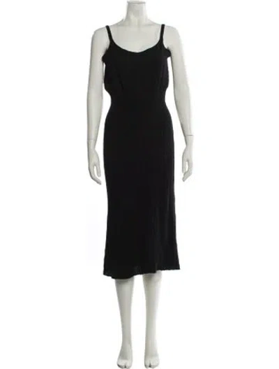 Pre-owned Blumarine Vintage Midi Length Dress In Black