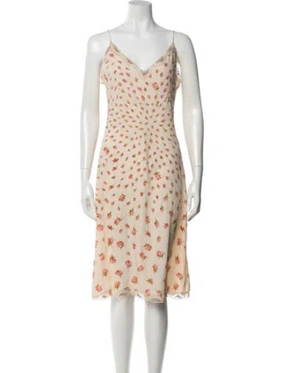 Pre-owned Blumarine Vintage Midi Length Dress In Neutral