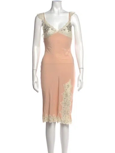 Pre-owned Blumarine Vintage Midi Length Dress In Pink
