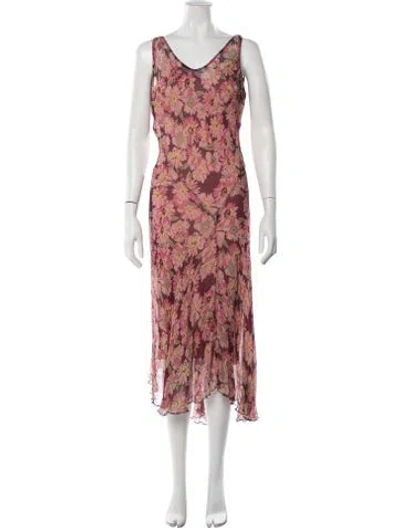 Pre-owned Blumarine Vintage Midi Length Dress In Pink