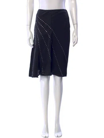 Pre-owned Blumarine Vintage Midi Length Skirt In Black