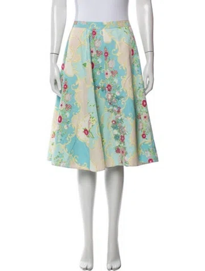 Pre-owned Blumarine Vintage Midi Length Skirt In Blue