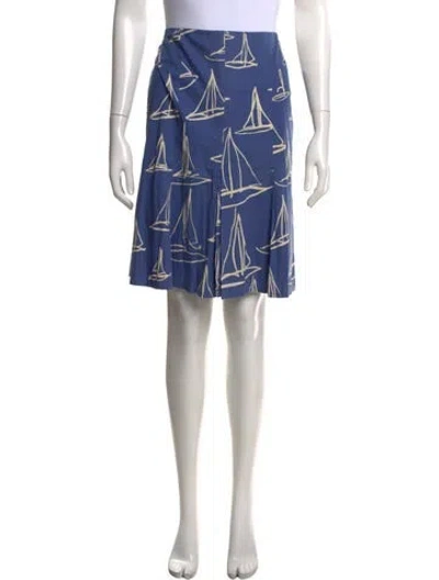 Pre-owned Blumarine Vintage Midi Length Skirt In Blue