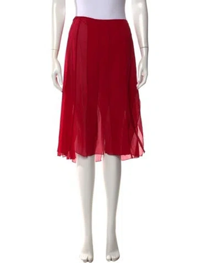 Pre-owned Blumarine Vintage Midi Length Skirt In Red