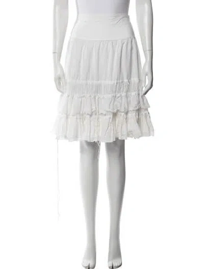 Pre-owned Blumarine Vintage Midi Length Skirt In White
