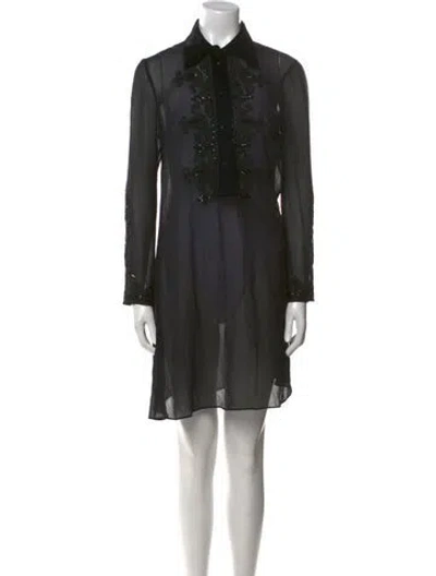 Pre-owned Blumarine Vintage Mini Dress In Black