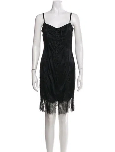 Pre-owned Blumarine Vintage Mini Dress In Black