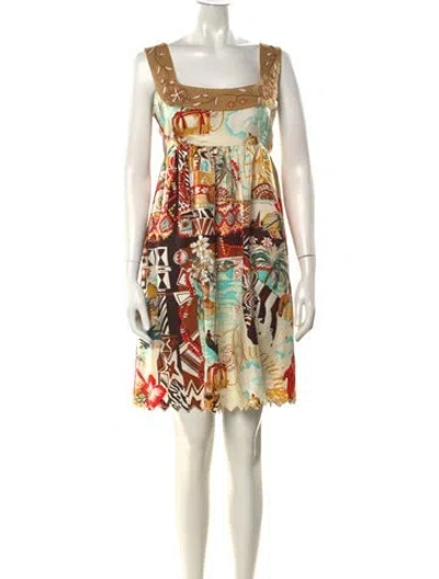 Pre-owned Blumarine Vintage Mini Dress In Neutral