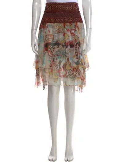 Pre-owned Blumarine Vintage Mini Skirt In Neutral