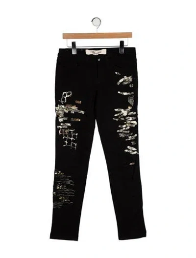 Pre-owned Blumarine Vintage Straight Leg Jeans In Black