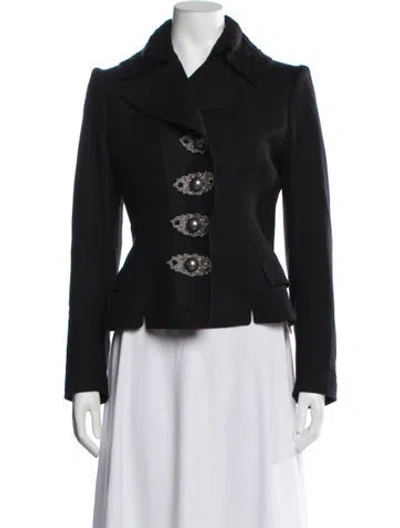 Pre-owned Blumarine Virgin Wool Blazer In Black