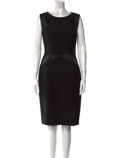 Pre-owned Blumarine Virgin Wool Knee-length Dress In Black