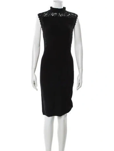 Pre-owned Blumarine Virgin Wool Knee-length Dress In Black