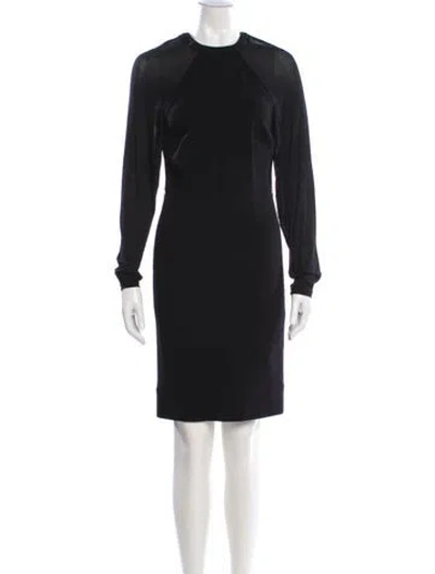 Pre-owned Blumarine Virgin Wool Knee-length Dress In Black