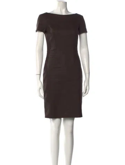 Pre-owned Blumarine Virgin Wool Knee-length Dress In Brown
