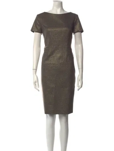 Pre-owned Blumarine Virgin Wool Knee-length Dress In Green