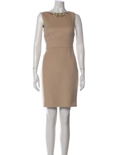 Pre-owned Blumarine Virgin Wool Knee-length Dress In Neutral
