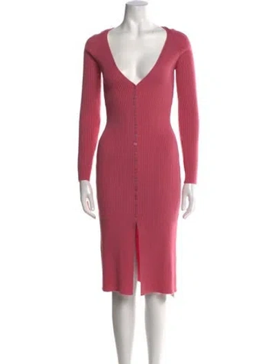 Pre-owned Blumarine Virgin Wool Knee-length Dress In Pink