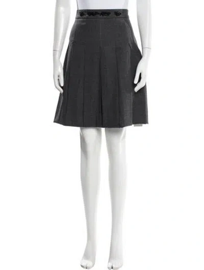 Pre-owned Blumarine Virgin Wool Knee-length Skirt In Gray