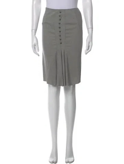 Pre-owned Blumarine Virgin Wool Knee-length Skirt In Gray