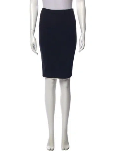 Pre-owned Blumarine Virgin Wool Knee-length Skirt W/ Tags In Black