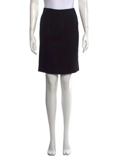 Pre-owned Blumarine Virgin Wool Mini Skirt In Black