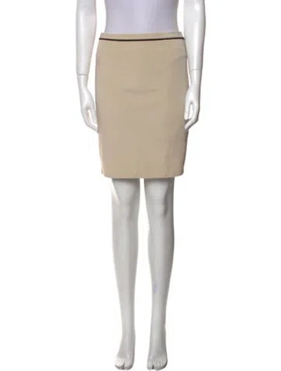 Pre-owned Blumarine Virgin Wool Mini Skirt In Neutral