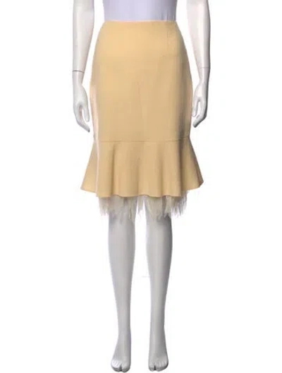 Pre-owned Blumarine Virgin Wool Mini Skirt In Neutrals