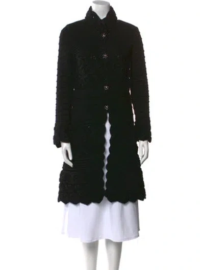 Pre-owned Blumarine Virgin Wool Mock Neck Sweater In Black