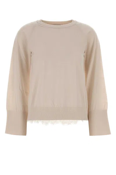 Blumarine Virgin Wool Sweater In Neutral