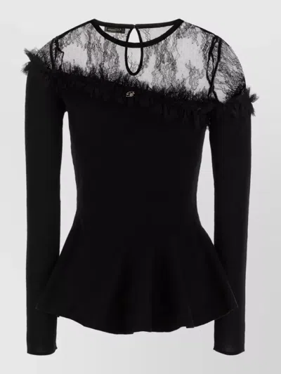 Blumarine Virgin Wool Sweater In Purple