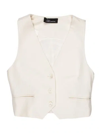 Pre-owned Blumarine Virgin Wool Vest In White