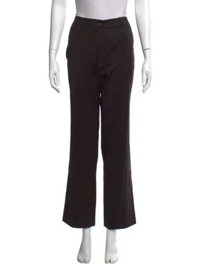 Pre-owned Blumarine Virgin Wool Wide Leg Pants In Black