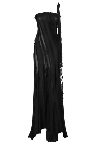 Blumarine Viscose Jersey Dress In Black