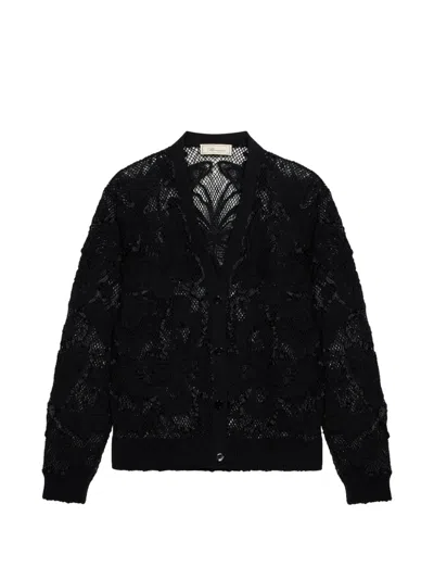 Blumarine V-neck Cardigan In Black