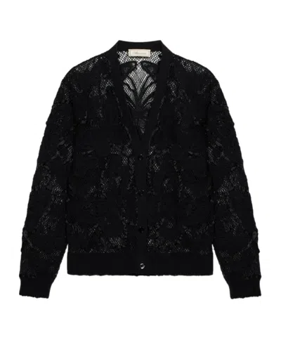 Blumarine V-neck Cardigan In Black