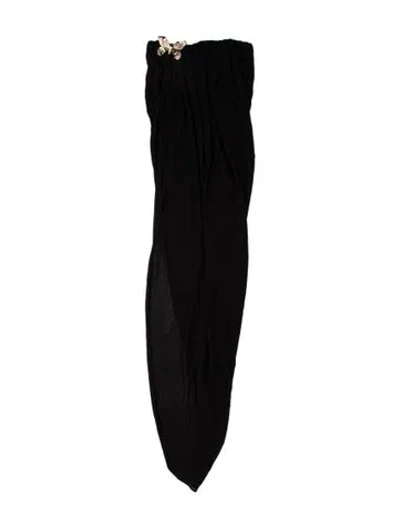 Pre-owned Blumarine V-neck Long Dress In Black