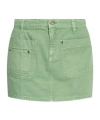 Blumarine Green Five-pocket Miniskirt In Green